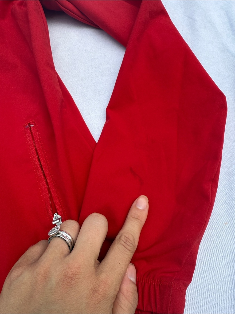 adidas Red Zip-Up Track Jacket - Picture 3 of 6